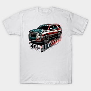 4th Of July - Cadillac Escalade T-Shirt